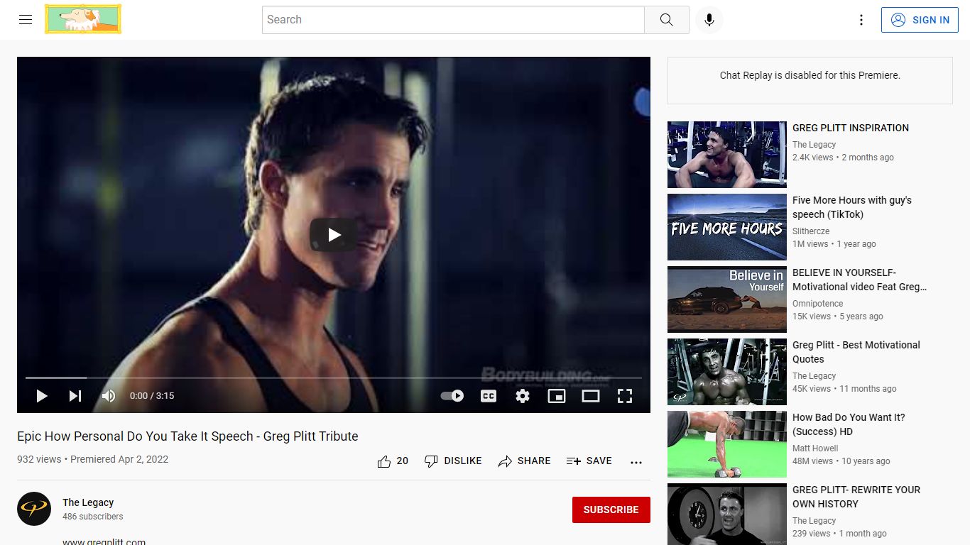 Epic How Personal Do You Take It Speech - Greg Plitt Tribute